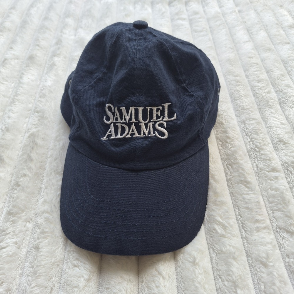 Samuel Adams Beer Hat Navy‎ Dad Cap Adjustable Brewery Logo